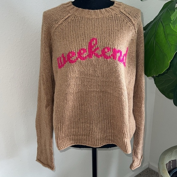 wooden ships WEEKEND Camel Crew Raglan Sweater - Picture 2 of 11